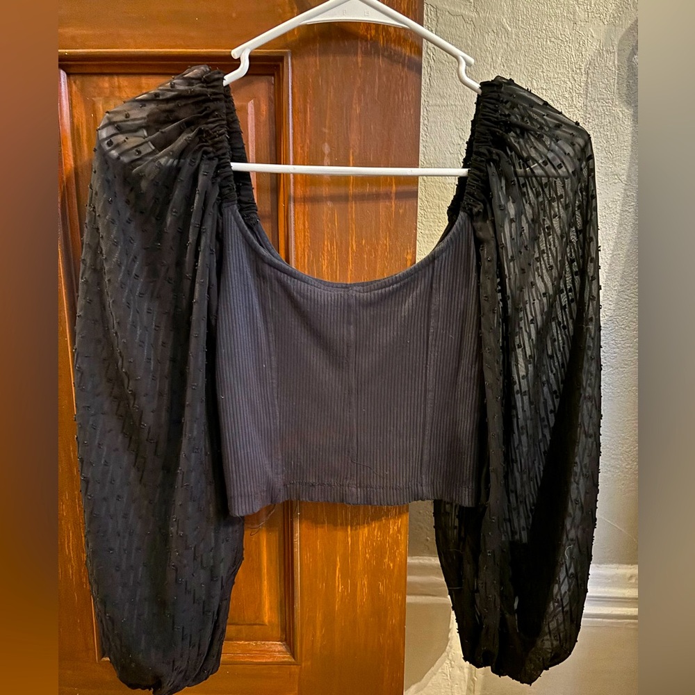Urban Outfitters Crop Peasant Top